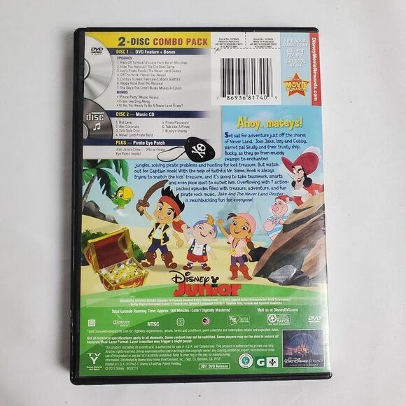 Jake and the Never Land Pirates: Yo Ho, Mateys Away! (DVD, Disney Junior) - Picture 5 of 5